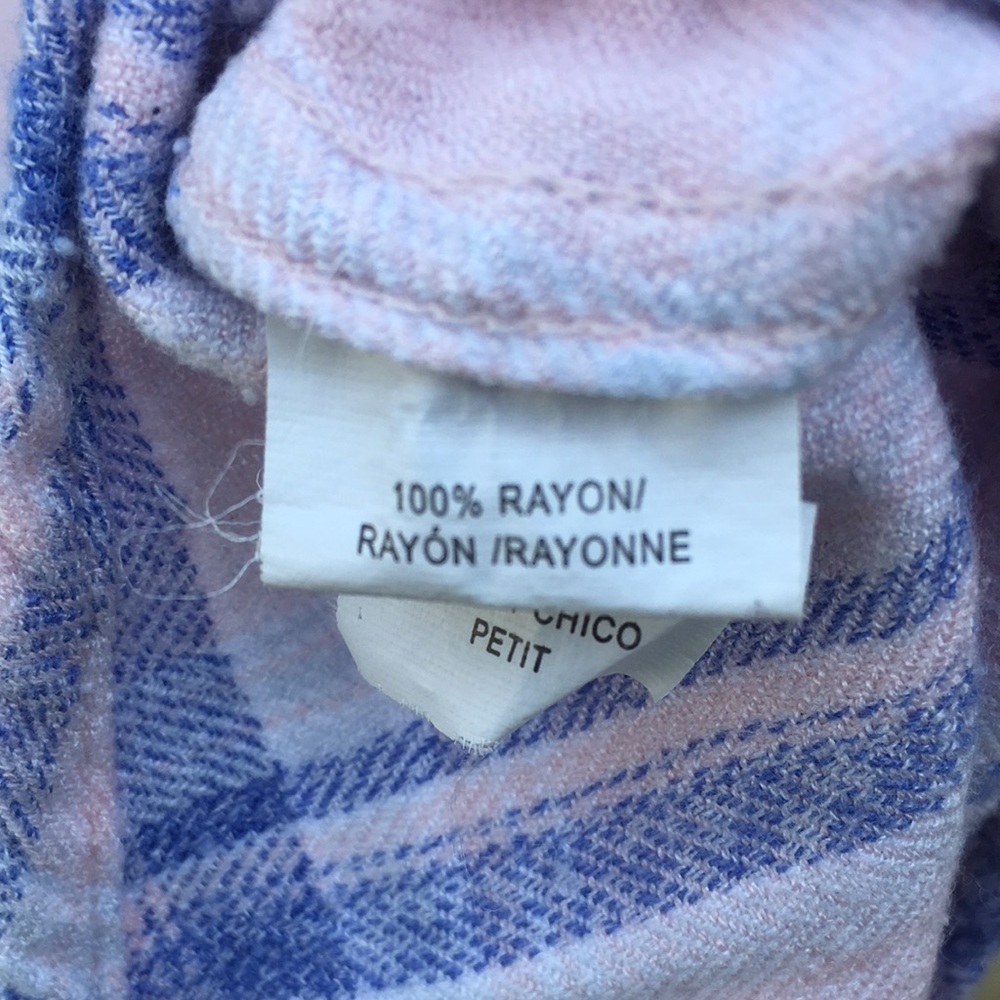 Rails Hunter Plaid Flannel Shirt Rayon Pink Blue S - Picture 14 of 16